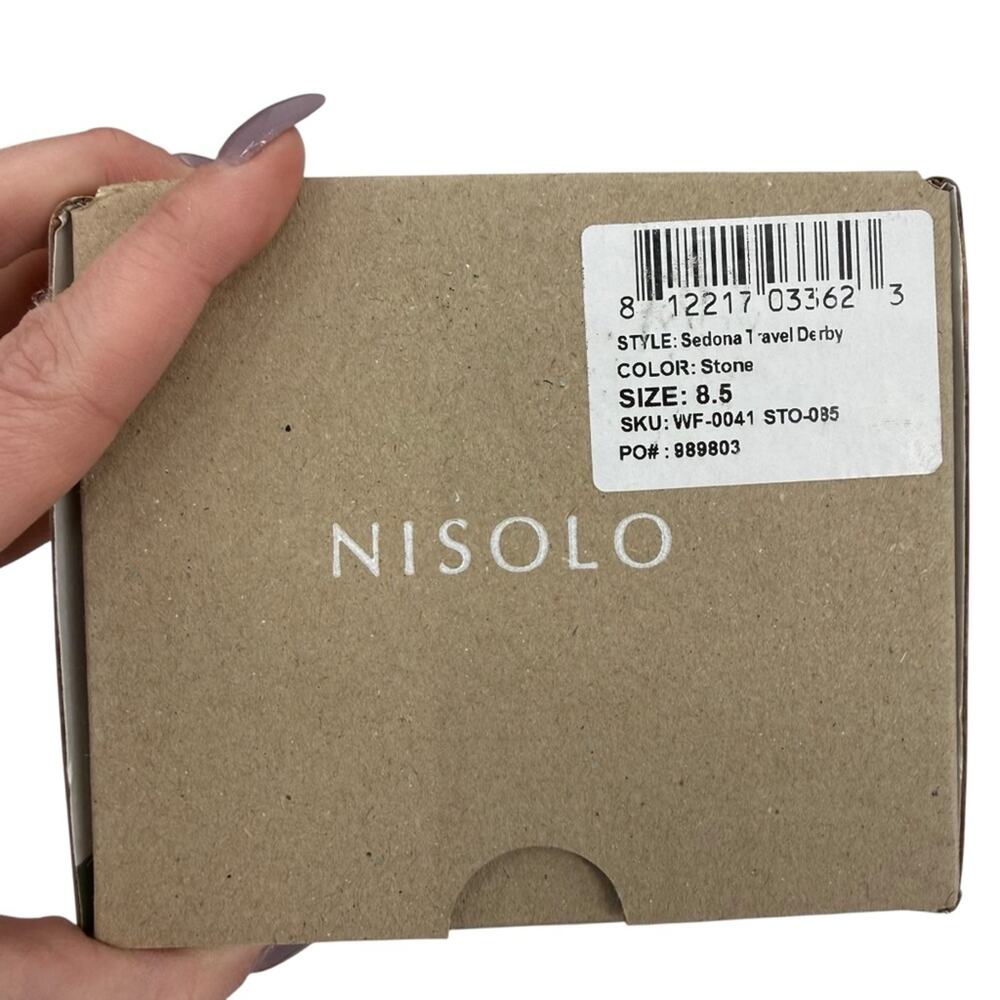 Nisolo Sedona Lightweight Derby Stone Suede Oxfords Women’s Shoes Leather 8.5 - Picture 9 of 10